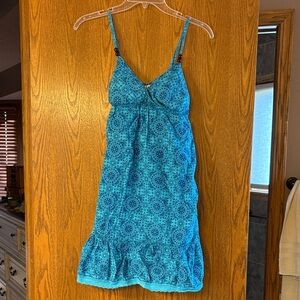 Lei Teal and Navy Patterned Garment